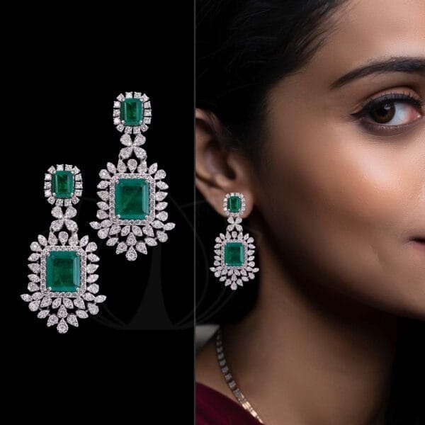 Contemporary Charisma Diamond Earrings made from VVS EF diamond quality with 2.99 carat diamonds
