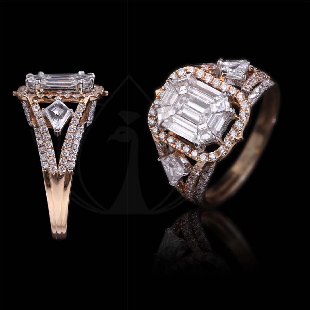 Whimsical Beauty Diamond Ring made from VVS EF diamond quality with 1.62 carat diamonds