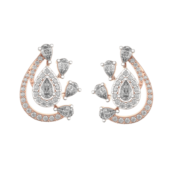 View of the 0.15 Ct Impeccable Impressions Solitaire Diamond Earrings in close up