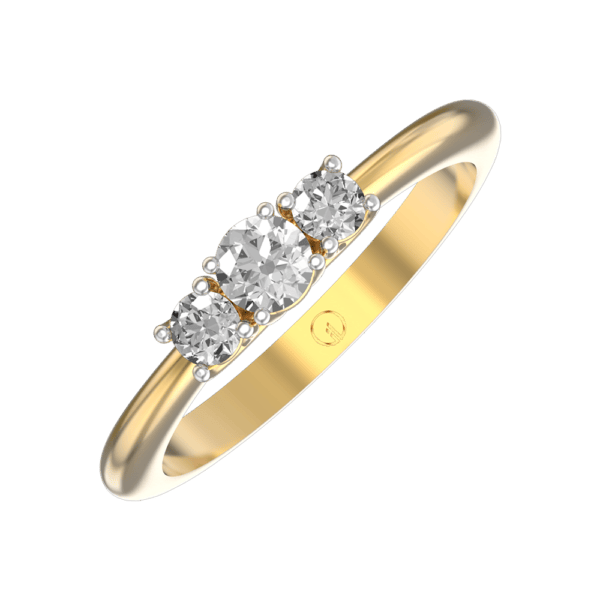 0.20 ct Triplet Twinkle Solitaire Diamond Ring made from VVS EF diamond quality with 0.4 carat diamonds