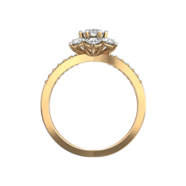 An additional view of the 0.25 ct Celestial Coreopsis Solitaire Diamond Ring
