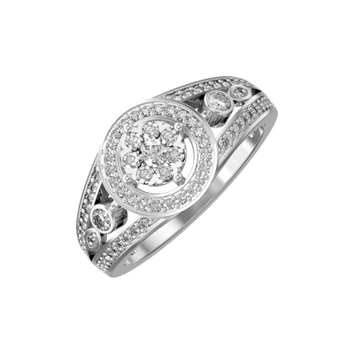 VVS EF Grade Alabaster Allure Diamond Ring with 0.58 carat diamonds