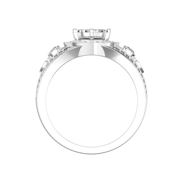 An additional view of the Alabaster Allure Diamond Ring