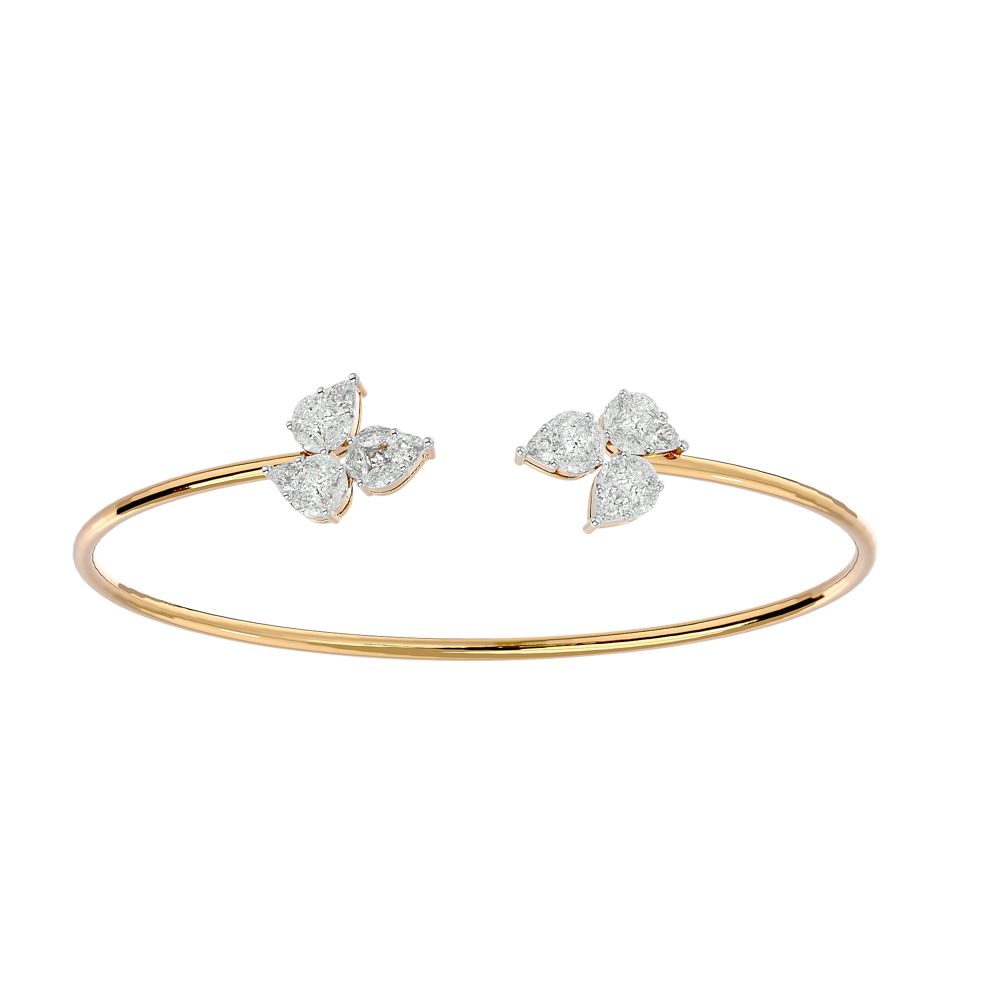 VVS EF Grade Autumn Leaves Diamond Bracelet with 1.32 carat diamonds