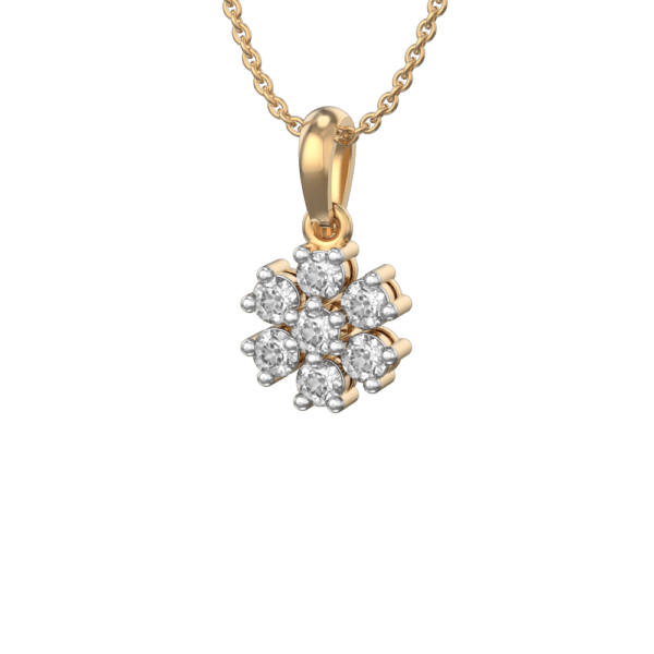 Blume Solitaire Diamond Pendant made from VVS EF diamond quality with 0.49 carat diamonds