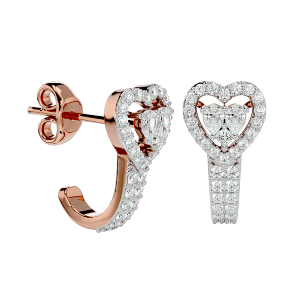 VVS EF Grade Brimming Love Diamond Earrings with 0.55 carat diamonds