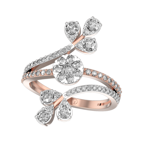 Budding Efflorescence Diamond Ring made from VVS EF diamond quality with 0.93 carat diamonds