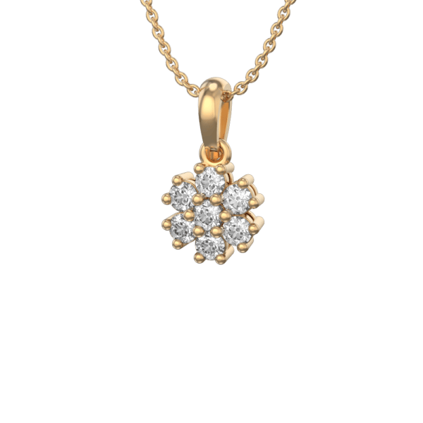 Burst of Brilliance Diamond Pendant made from VVS EF diamond quality with 0.49 carat diamonds
