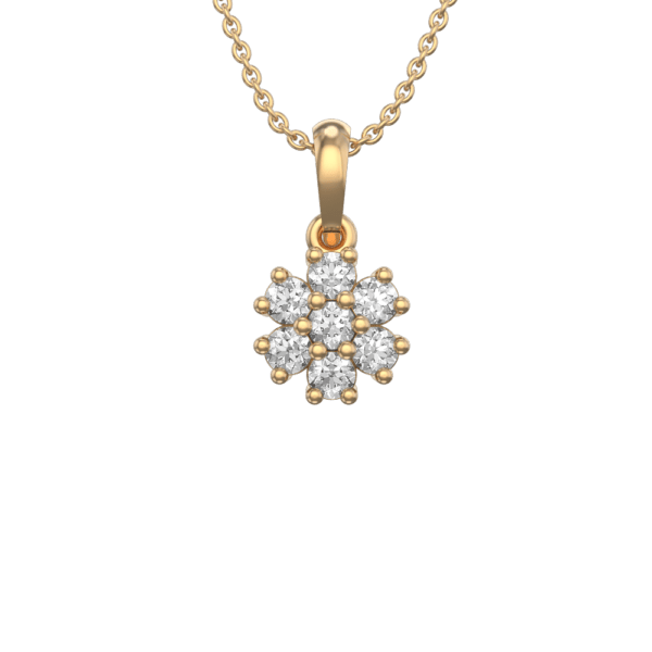 View of the Burst of Brilliance Diamond Pendant in close up