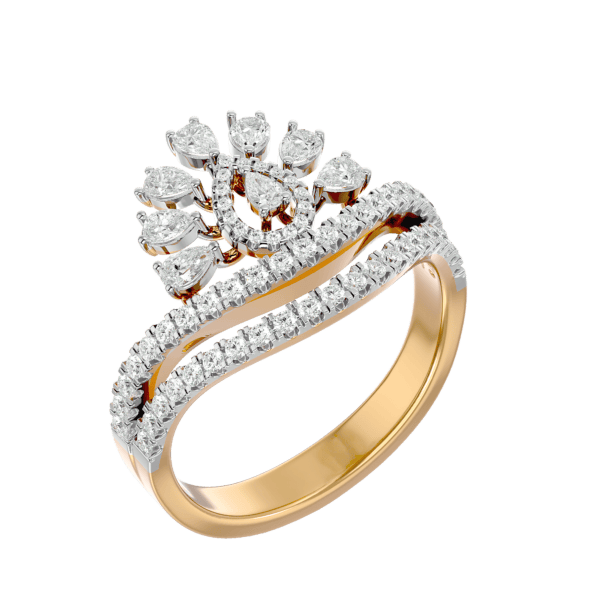 VVS EF Grade Captivating Caress Diamond Ring with 0.78 carat diamonds