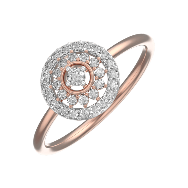 VVS EF Grade Captivating Orbs Featherlite Ring with 0.32 carat diamonds