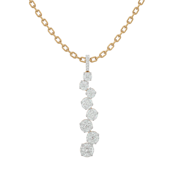 Cascades Of Rondure Diamond Pendant made from VVS EF diamond quality with 1.65 carat diamonds