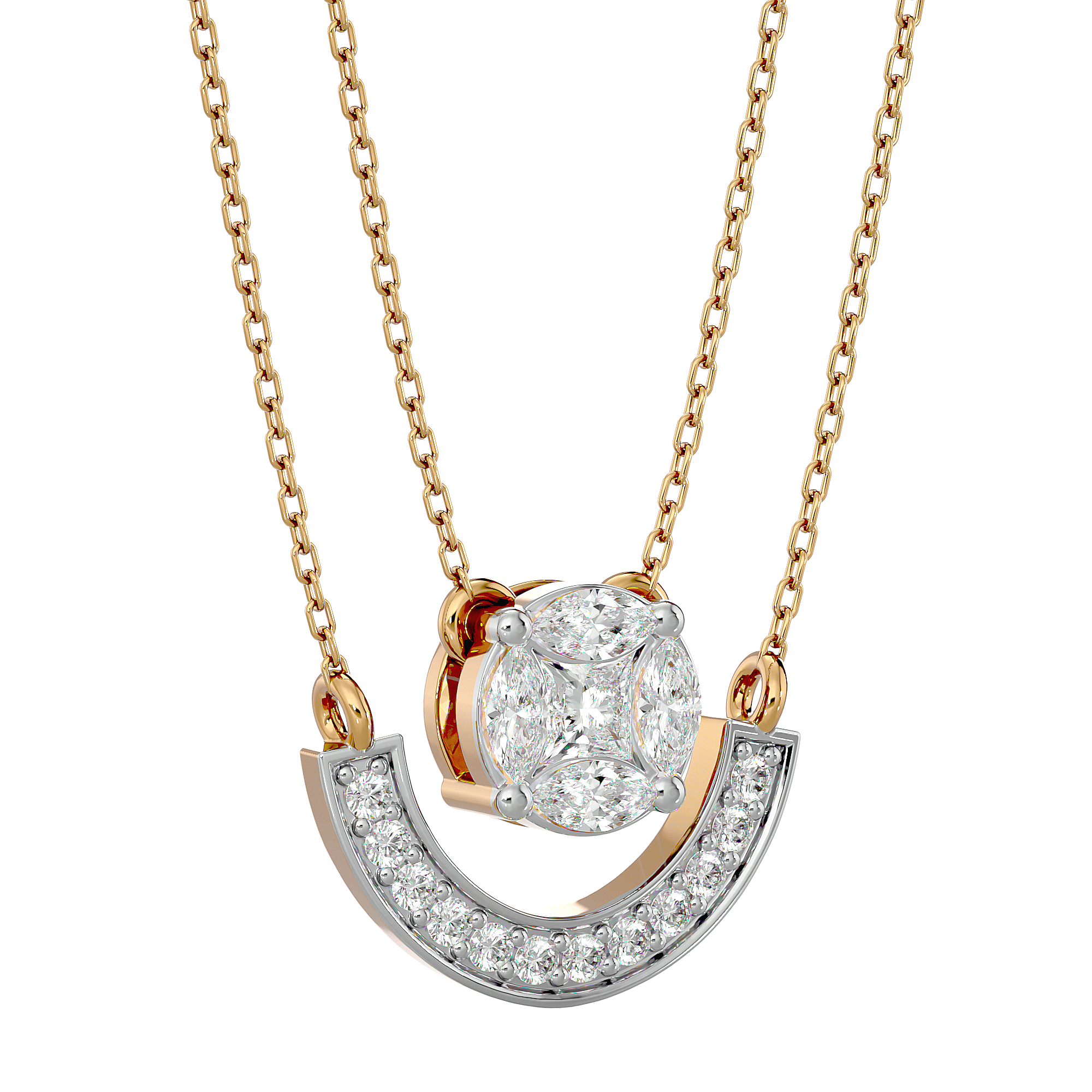 Buy Tri Rhom Diamond Pendant Online | CaratLane