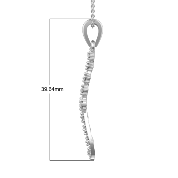 An additional view of the Coltish Climber Diamond Pendant