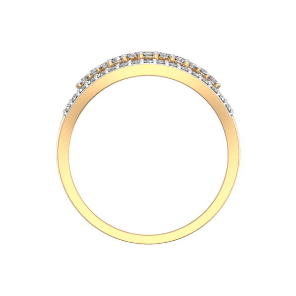 An additional view of the Crescent Dazzles Diamond Ring