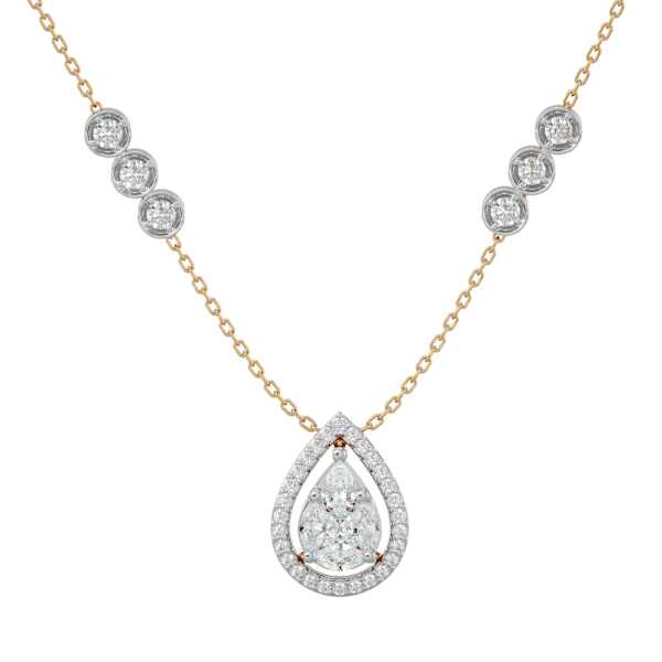 View of the Delightful Driblet Diamond Pendant in close up