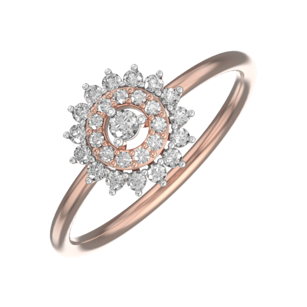 VVS EF Grade Delightful Enrapture Featherlite Ring with 0.3 carat diamonds