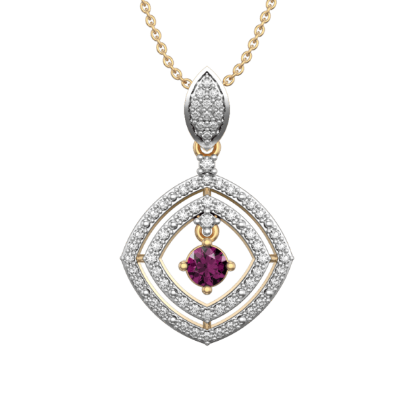 View of the Elegant Elysia Diamond Pendant in close up