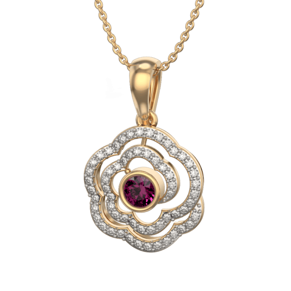 VVS EF Grade Emily Rose Diamond Pendant with 0.38 carat diamonds