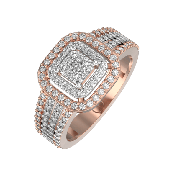 Ethereal Enigma Diamond Ring made from VVS EF diamond quality with 0.73 carat diamonds