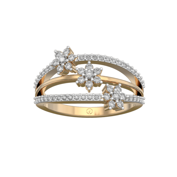 View of the Floral Mesmerisations Diamond Ring in close up