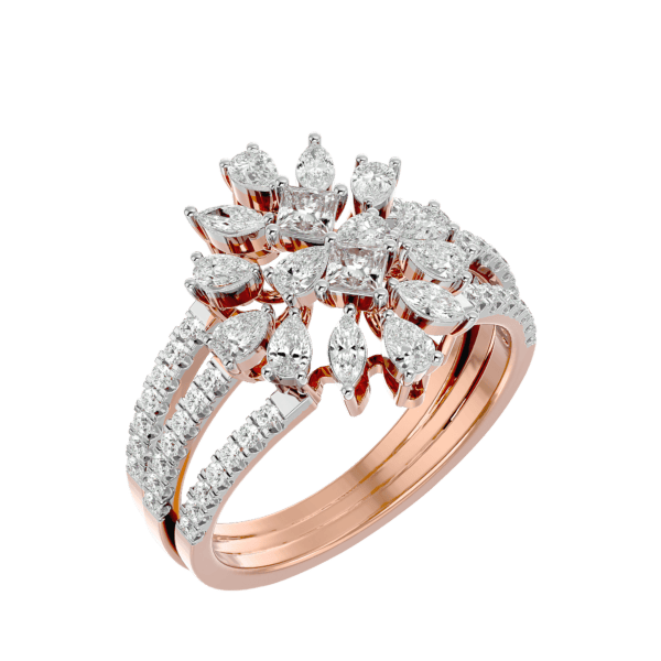 VVS EF Grade Heavenly Coruscations Diamond Ring with 0.98 carat diamonds