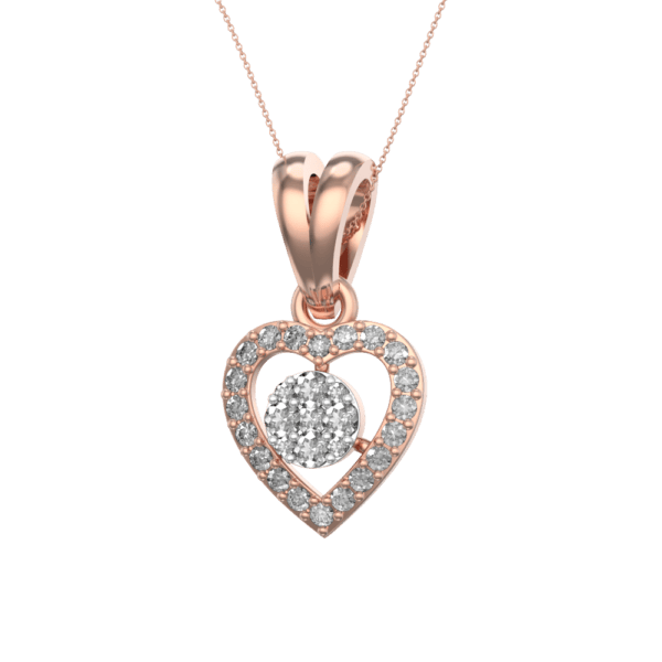 VVS EF Grade Joyous Hearts Diamond Pendant with 0.34 carat diamonds