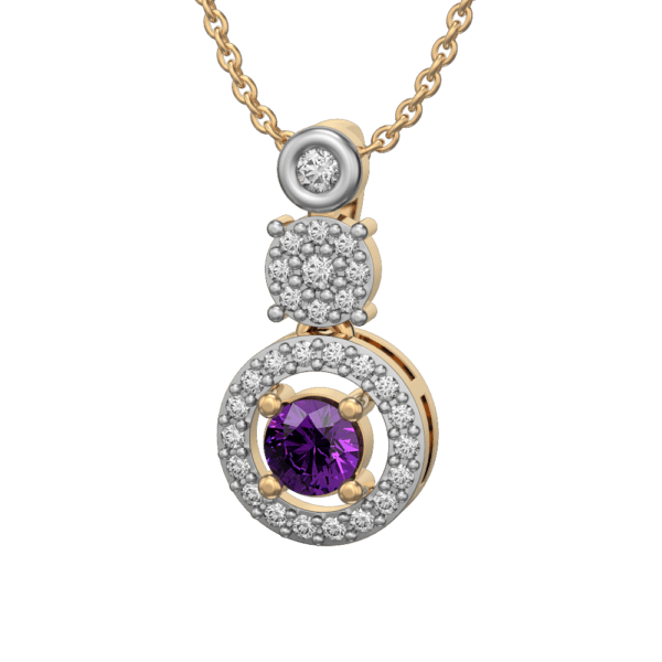 VVS EF Grade Lila Lady Diamond Pendant with 0.27 carat diamonds