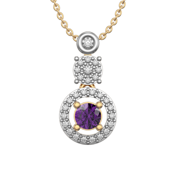 View of the Lila Lady Diamond Pendant in close up