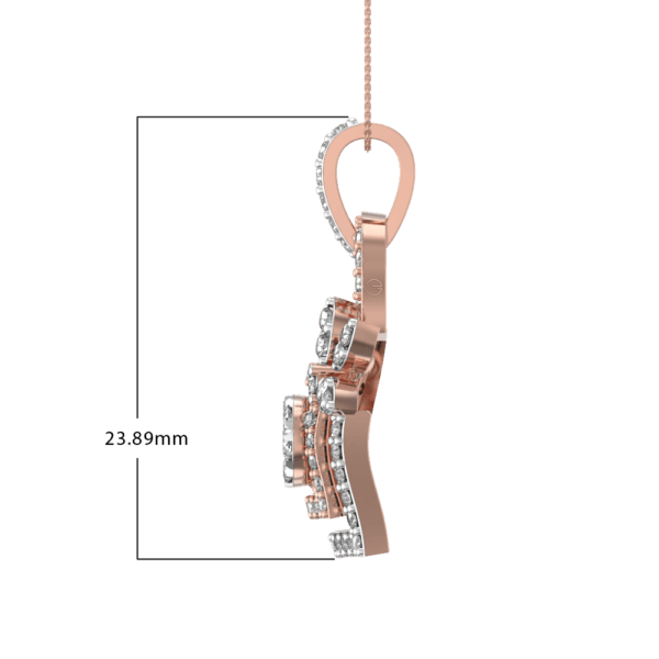 An additional view of the Locked Splendour Diamond Pendant