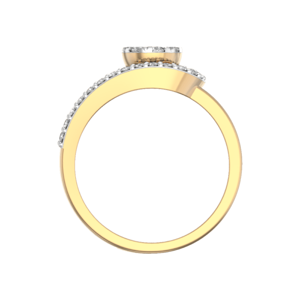 An additional view of the Looped Blossom Diamond Ring