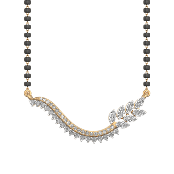 View of the Magical Memories Diamond Mangalsutra in close up
