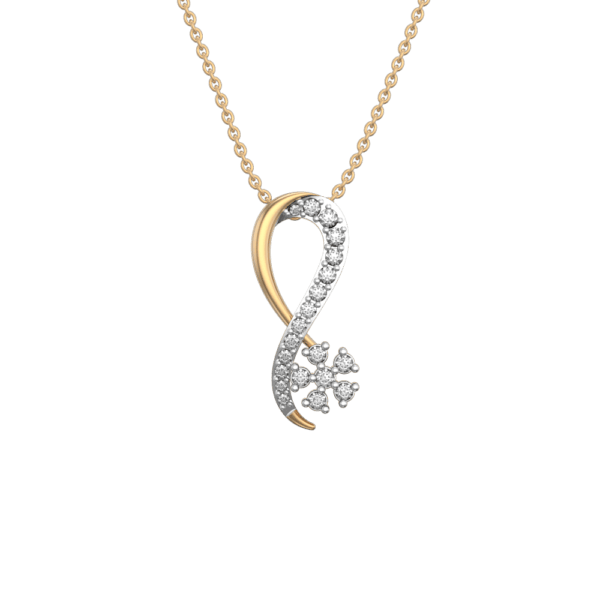 View of the Merry Matilda Diamond Pendant in close up