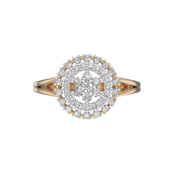 View of the Mesmerizing Aureole Diamond Ring in close up
