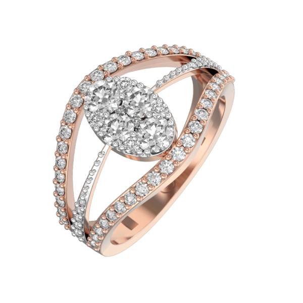 Ornate Oval Diamond Ring made from VVS EF diamond quality with 0.924 carat diamonds