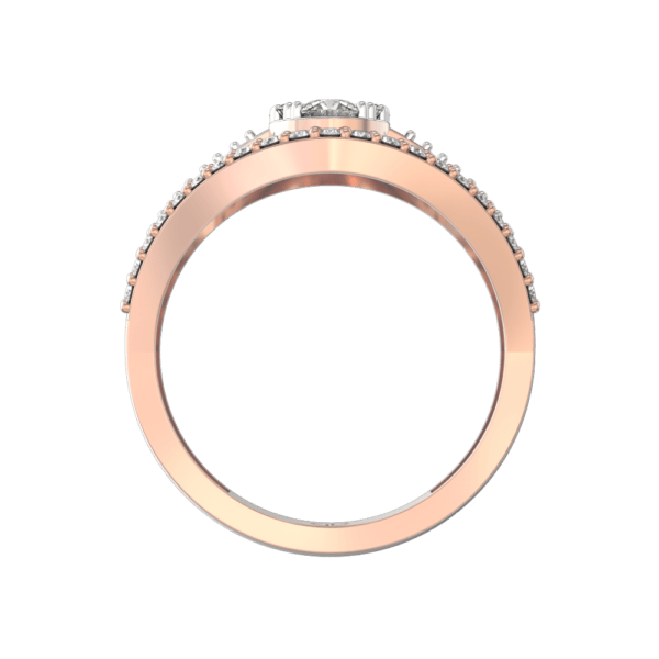 An additional view of the Ornate Oval Diamond Ring