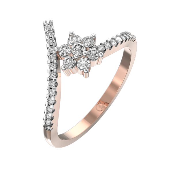 Playful Petiolaris Diamond Ring made from VVS EF diamond quality with 0.323 carat diamonds