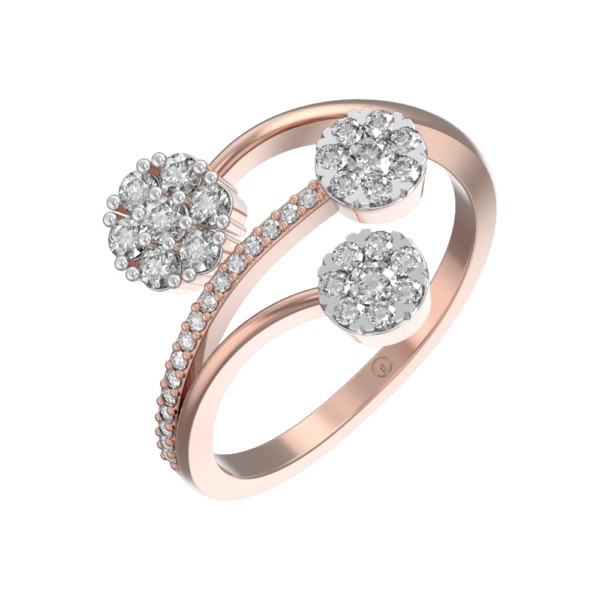 Plush Pink Diamond Ring made from VVS EF diamond quality with 0.54 carat diamonds