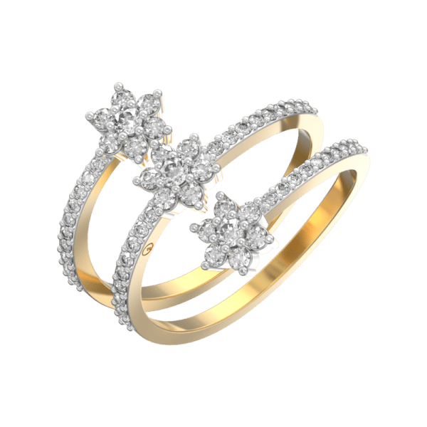Pretty Pirouette Diamond Ring made from VVS EF diamond quality with 0.69 carat diamonds