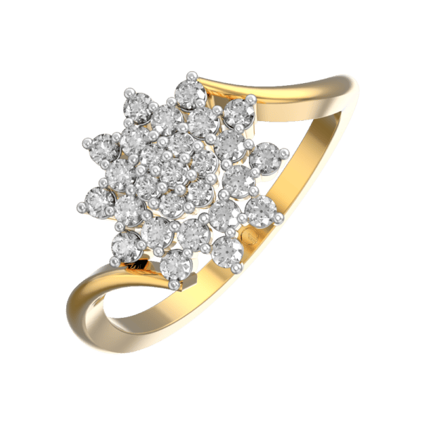 Radiating Sol Diamond Ring made from VVS EF diamond quality with 0.45 carat diamonds