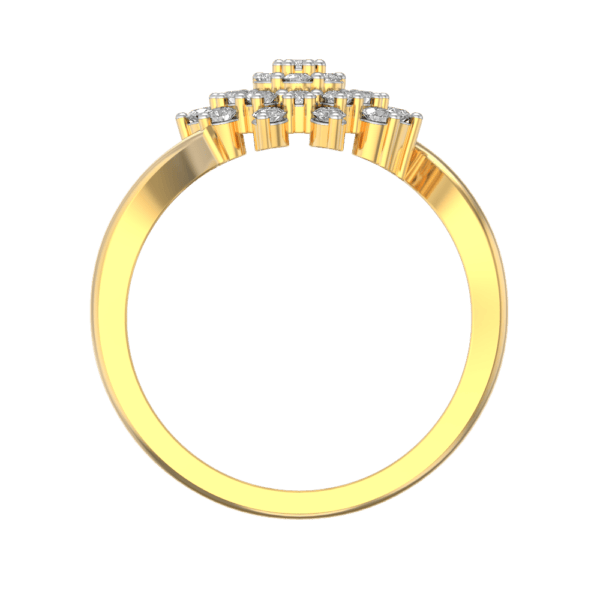 An additional view of the Radiating Sol Diamond Ring
