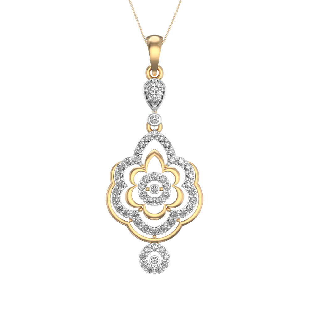 View of the Resplendent Beauty Diamond Pendant in close up