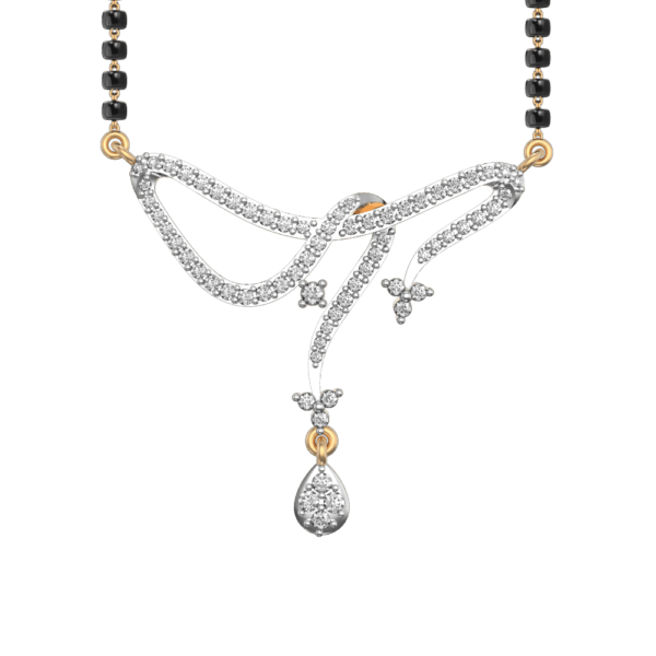 View of the Revati Diamond Mangalsutra in close up