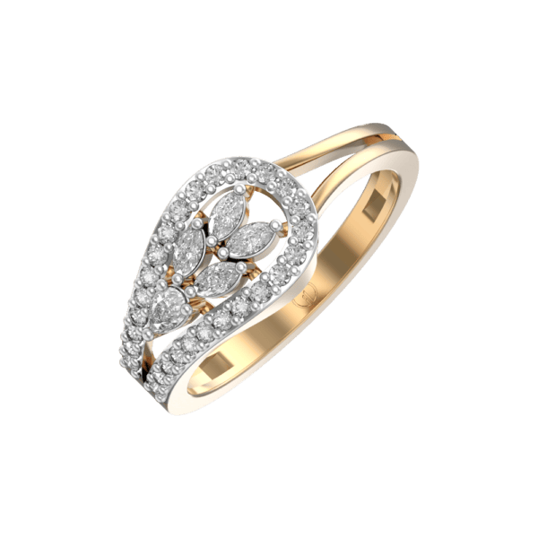 VVS EF Grade Stylish Splendour Diamond Ring with 0.38 carat diamonds