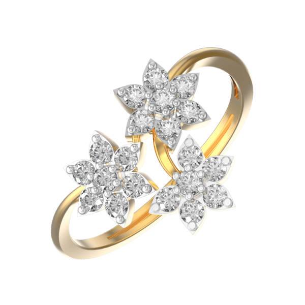 Timeless Blossoms Diamond Ring made from VVS EF diamond quality with 0.48 carat diamonds