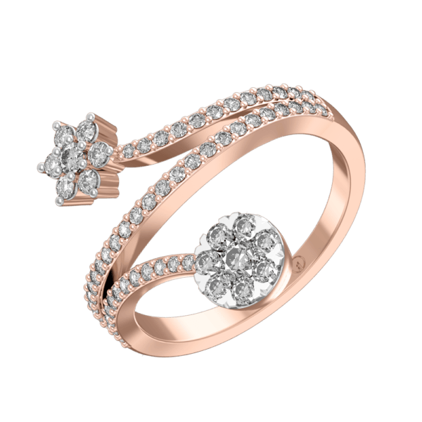 Twines Of Blossom Diamond Ring made from VVS EF diamond quality with 0.77 carat diamonds