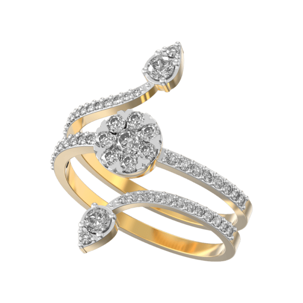 Twirling Allure Diamond Ring made from VVS EF diamond quality with 0.6 carat diamonds