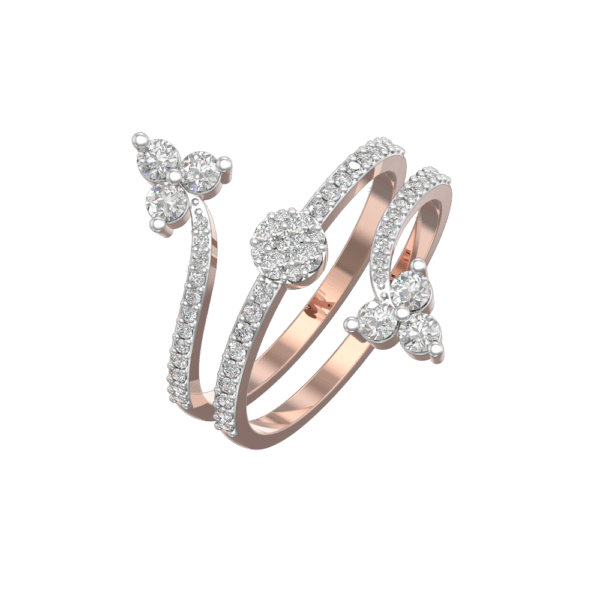 Twirls Of Twinkle Diamond Ring made from VVS EF diamond quality with 0.57 carat diamonds