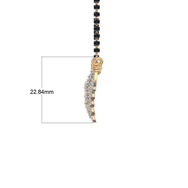 An additional view of the Varuni Diamond Mangalsutra