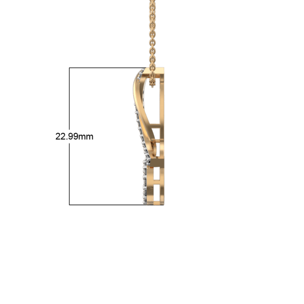 An additional view of the World Cup Trophy Diamond Pendant
